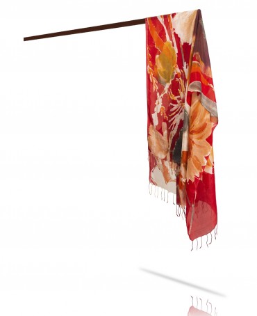 Палантин Женский S23-FLEUR.MODERNE/ORANGE